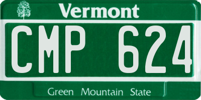 VT license plate CMP624