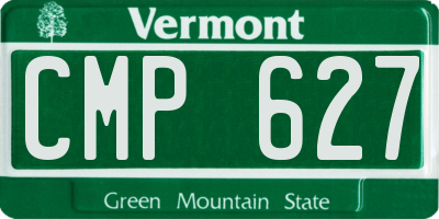 VT license plate CMP627