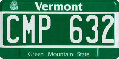VT license plate CMP632