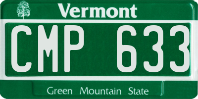 VT license plate CMP633