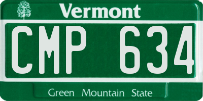 VT license plate CMP634