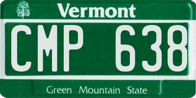VT license plate CMP638