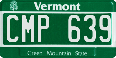 VT license plate CMP639
