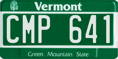 VT license plate CMP641
