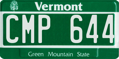 VT license plate CMP644