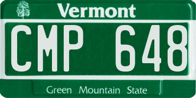 VT license plate CMP648