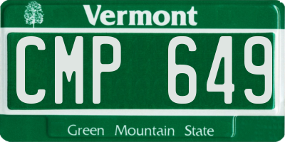 VT license plate CMP649