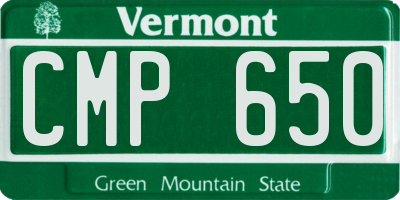 VT license plate CMP650