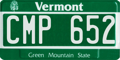 VT license plate CMP652