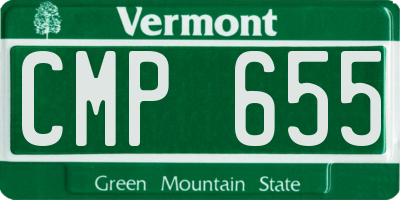 VT license plate CMP655