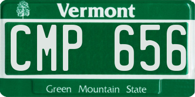 VT license plate CMP656