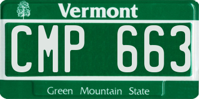 VT license plate CMP663