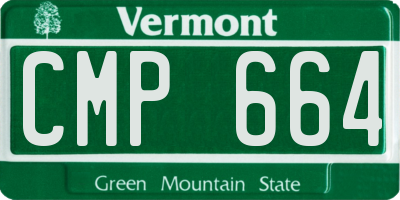 VT license plate CMP664