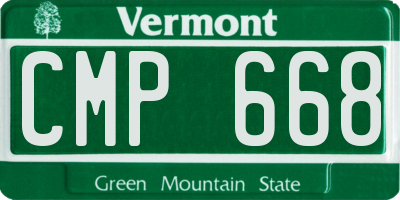 VT license plate CMP668