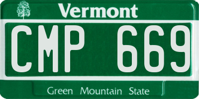 VT license plate CMP669