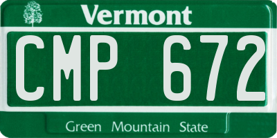 VT license plate CMP672