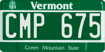 VT license plate CMP675