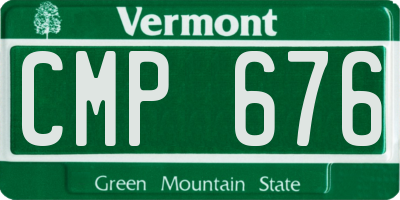 VT license plate CMP676