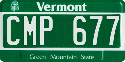 VT license plate CMP677