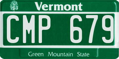 VT license plate CMP679