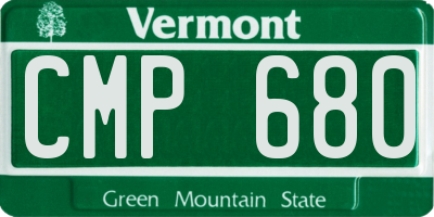 VT license plate CMP680