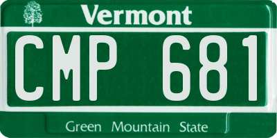 VT license plate CMP681