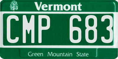 VT license plate CMP683