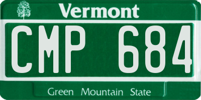VT license plate CMP684
