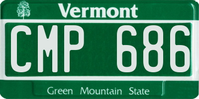VT license plate CMP686