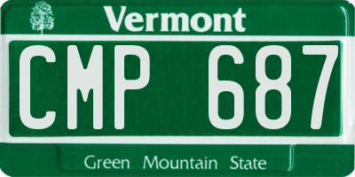VT license plate CMP687