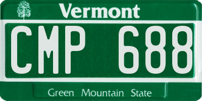 VT license plate CMP688
