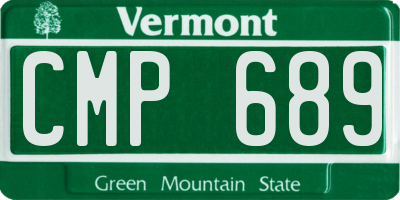 VT license plate CMP689