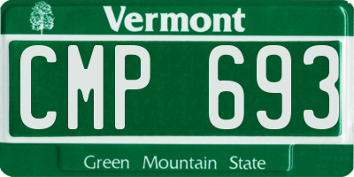 VT license plate CMP693