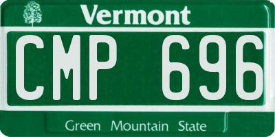 VT license plate CMP696