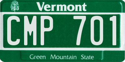 VT license plate CMP701