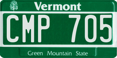 VT license plate CMP705