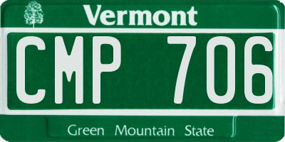 VT license plate CMP706