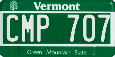 VT license plate CMP707