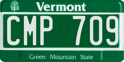 VT license plate CMP709