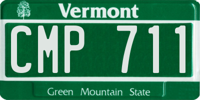 VT license plate CMP711