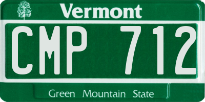 VT license plate CMP712
