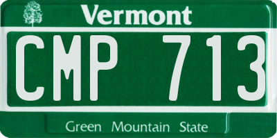 VT license plate CMP713