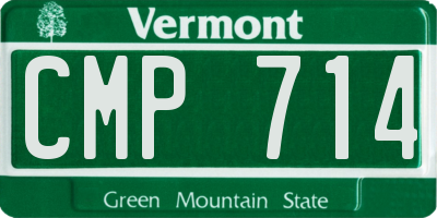 VT license plate CMP714