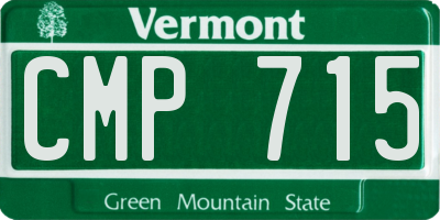 VT license plate CMP715