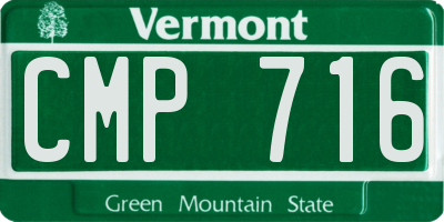 VT license plate CMP716