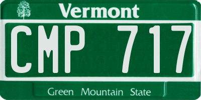 VT license plate CMP717