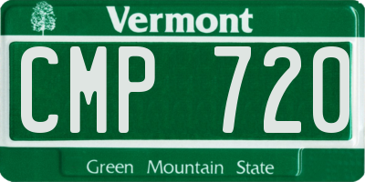 VT license plate CMP720