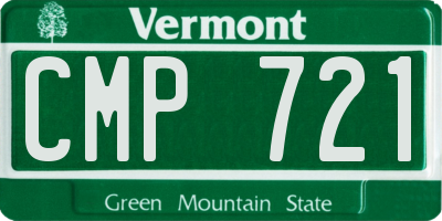 VT license plate CMP721