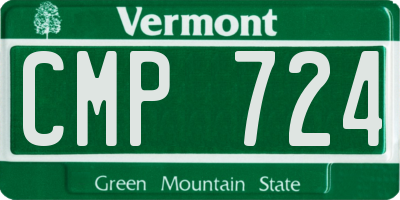 VT license plate CMP724