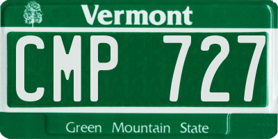 VT license plate CMP727